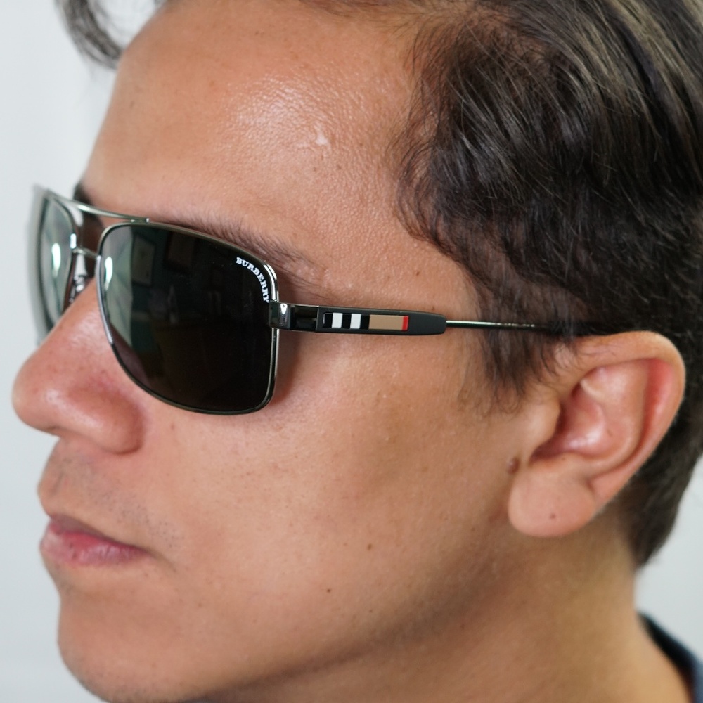 Burberry Men's Sunglasses Gunmetal - Style # BE307